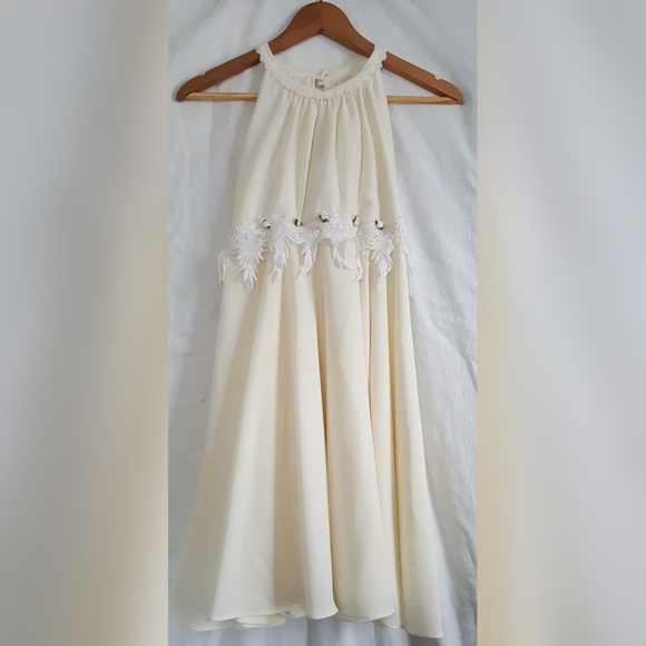 Formal Creme Dress - Picture 1 of 8